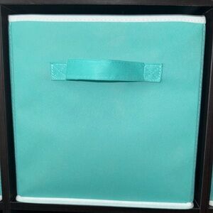 Fabric Storage Cubes with Handle 11” in Teal (Set of 3)
